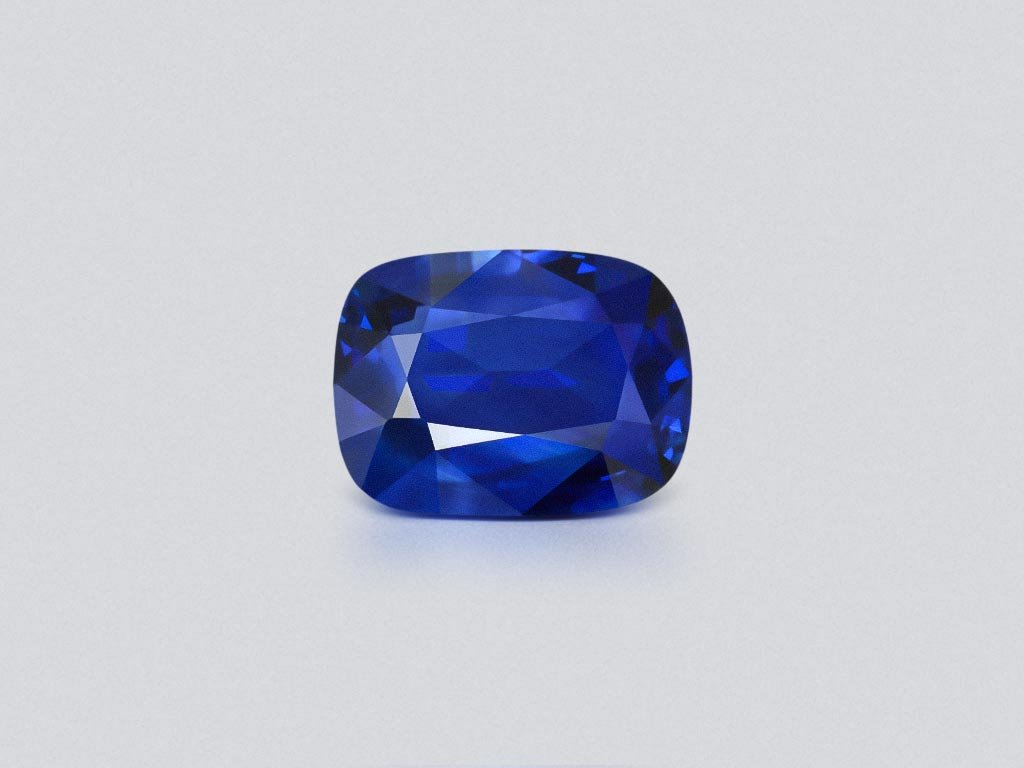 Крупный синий сапфир Royal blue в огранке кушон 38,90 карата, Шри-Ланка Изображение №1