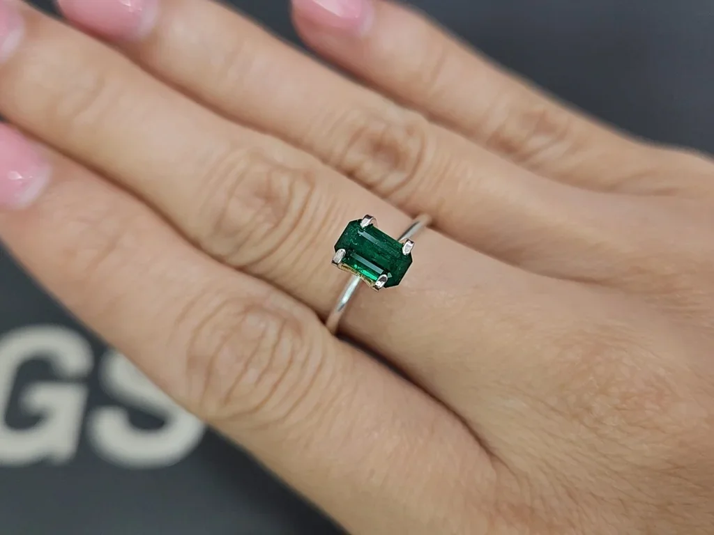 Изумруд Vivid Green в огранке октагон 0,98 карата, Панджшер Изображение №5