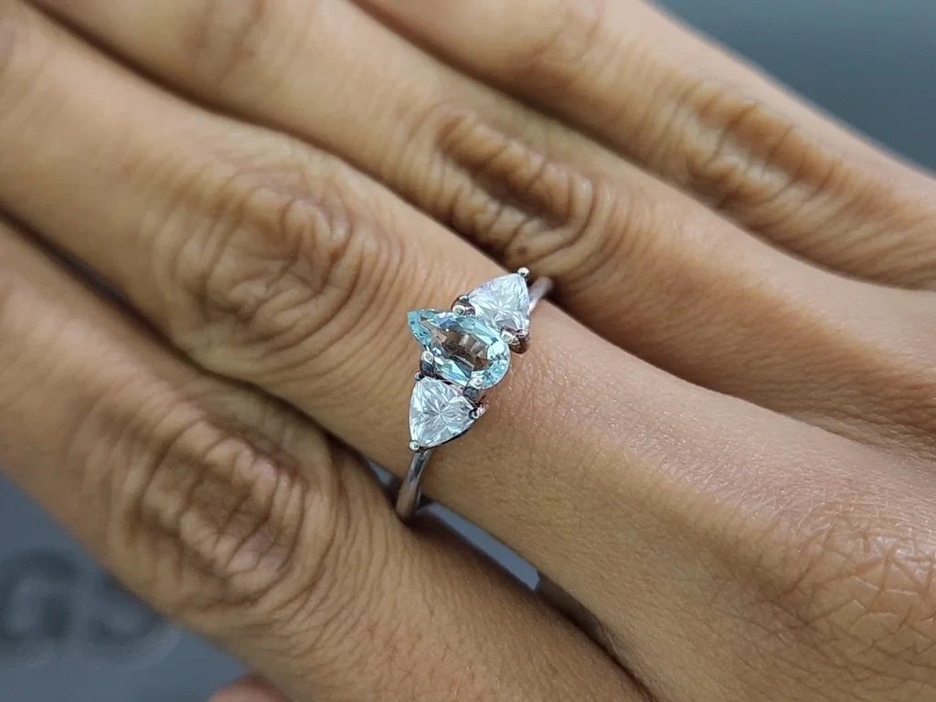 Аквамарин в огранке груша 0,47карат, Мадагаскар Изображение №5