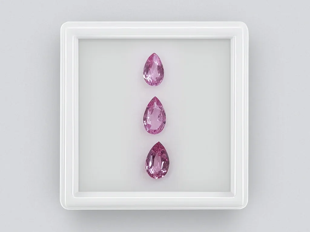 Сет из розовой шпинели 1,87 карат, Памир Изображение №1