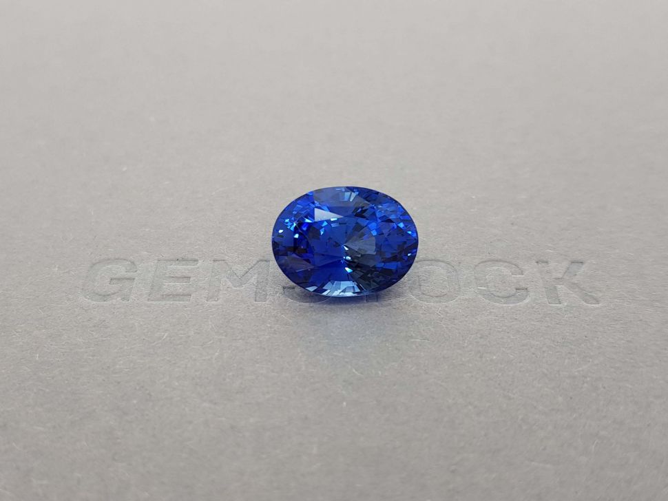 Cапфир цвета Royal Blue в огранке овал 10,17 карат, Шри-Ланка, GRS Изображение №1