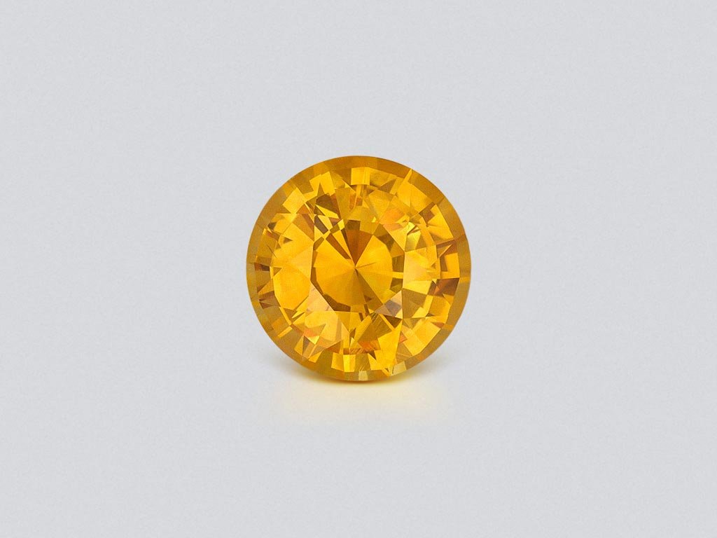 Сапфир Golden Yellow в огранке круг 4,04 карата, Шри-Ланка Изображение №1