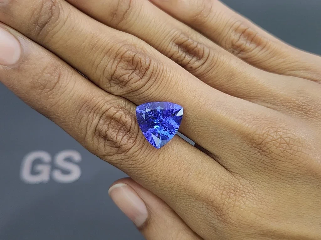 Танзанит в огранке триллион 7,44 карат, Танзания Изображение №2