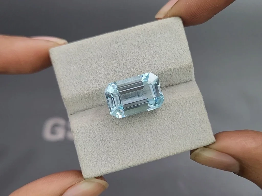 Аквамарин в огранке октагон 10,71 карат, Мадагаскар  Изображение №4