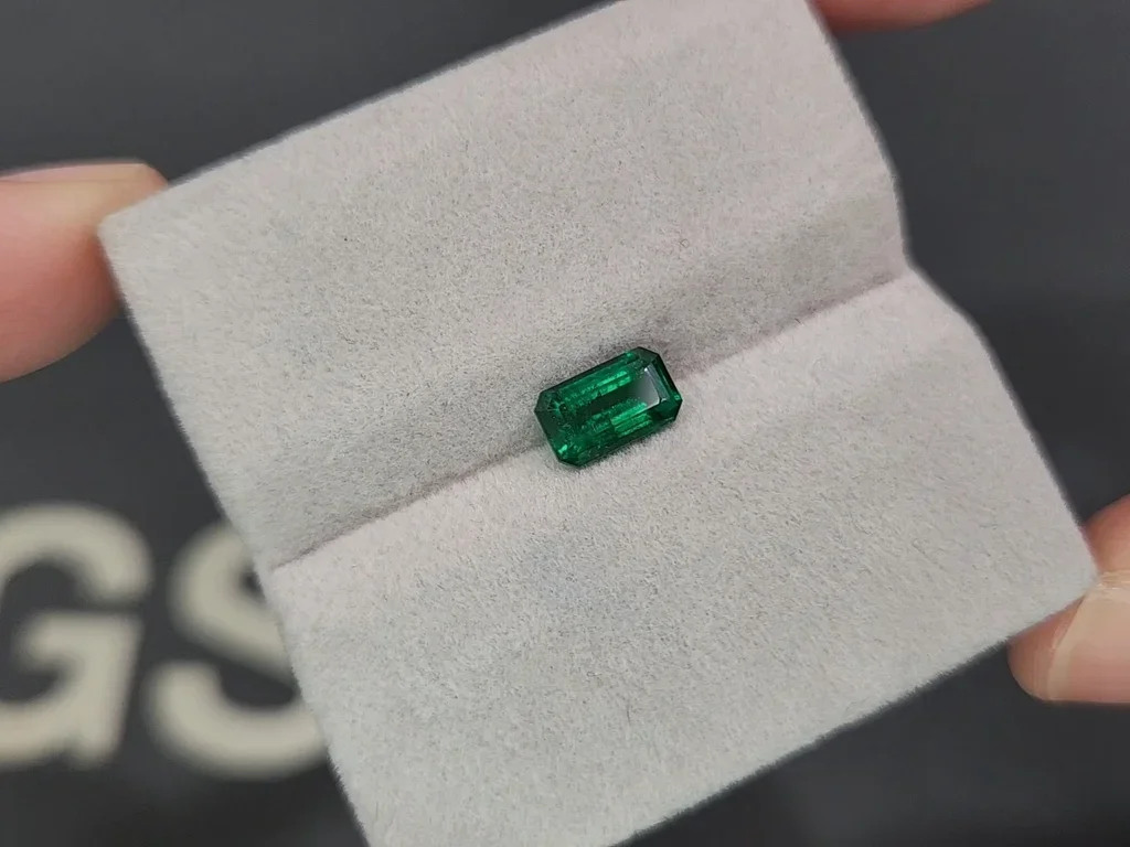 Изумруд Vivid Green в огранке октагон 0,88 карата, Панджшер Изображение №4