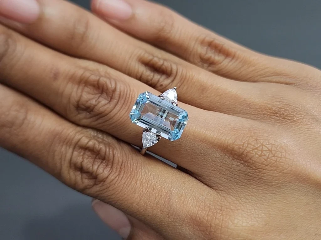 Аквамарин в огранке октагон 5,29 карат, Мадагаскар Изображение №5