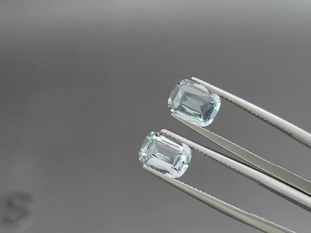 Сет аквамаринов в огранке кушон 5,32 карат, Мадагаскар Изображение №4