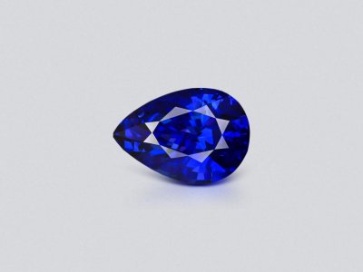 Насыщенный синий сапфир Royal Blue в огранке груша, 7,76 карат, Шри-Ланка photo