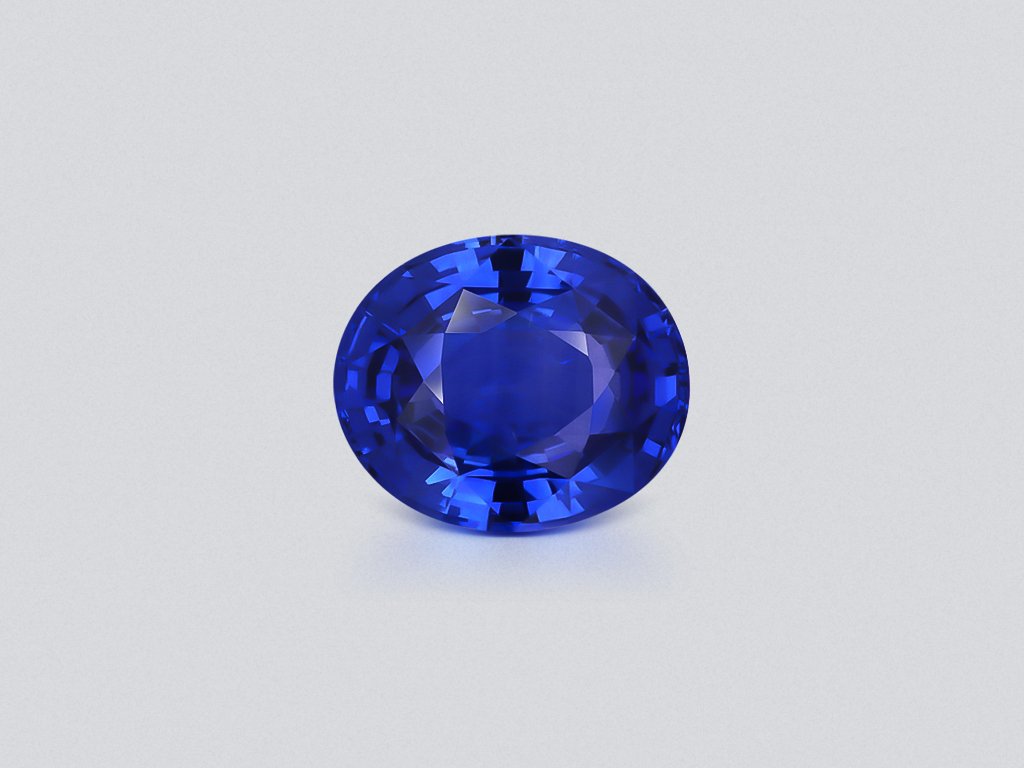 Сапфир Royal Blue в огранке овал 7,02 карат, Шри-Ланка  Изображение №1