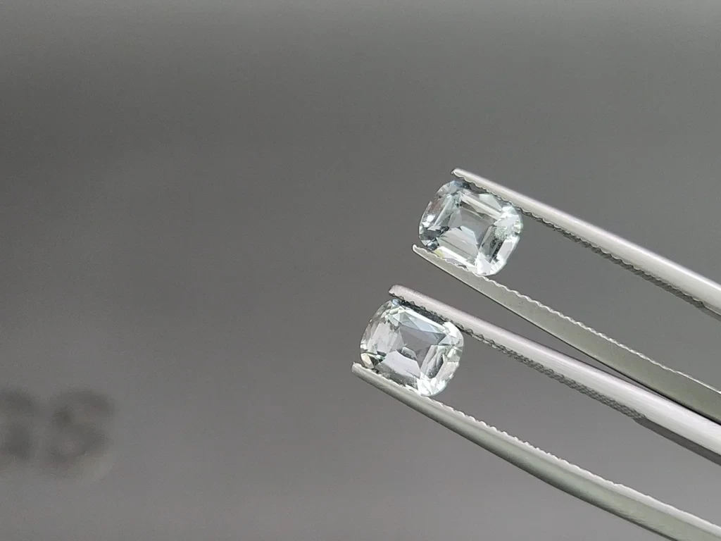 Сет аквамаринов в огранке кушон 4,07 карат, Мадагаскар Изображение №4