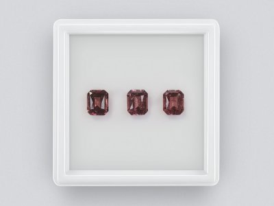 Сет рубеллитов в огранке октагон 2,60, Африка photo