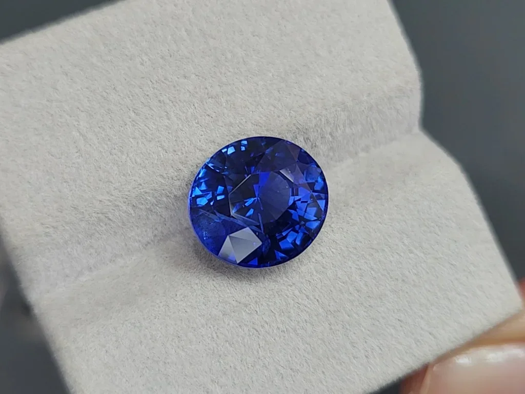 Сапфир Royal Blue в огранке круг 8,71 карат, Шри-Ланка  Изображение №4