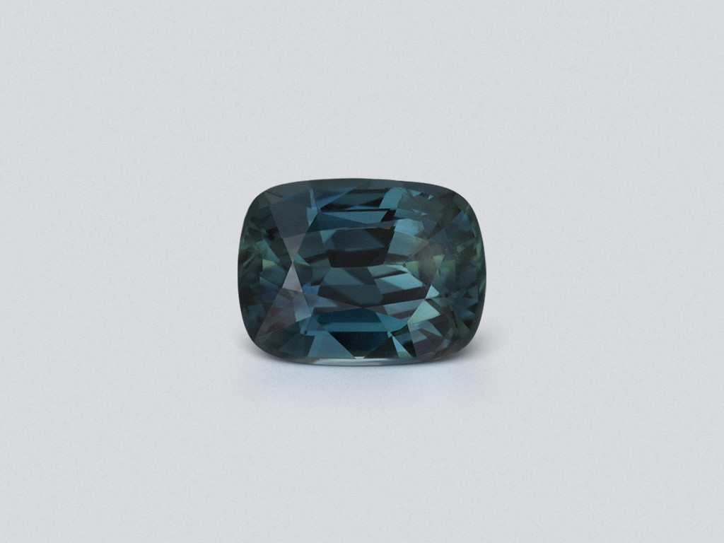 Негретый сапфир Teal в огранке кушон 5,29 карат, Мадагаскар Изображение №1