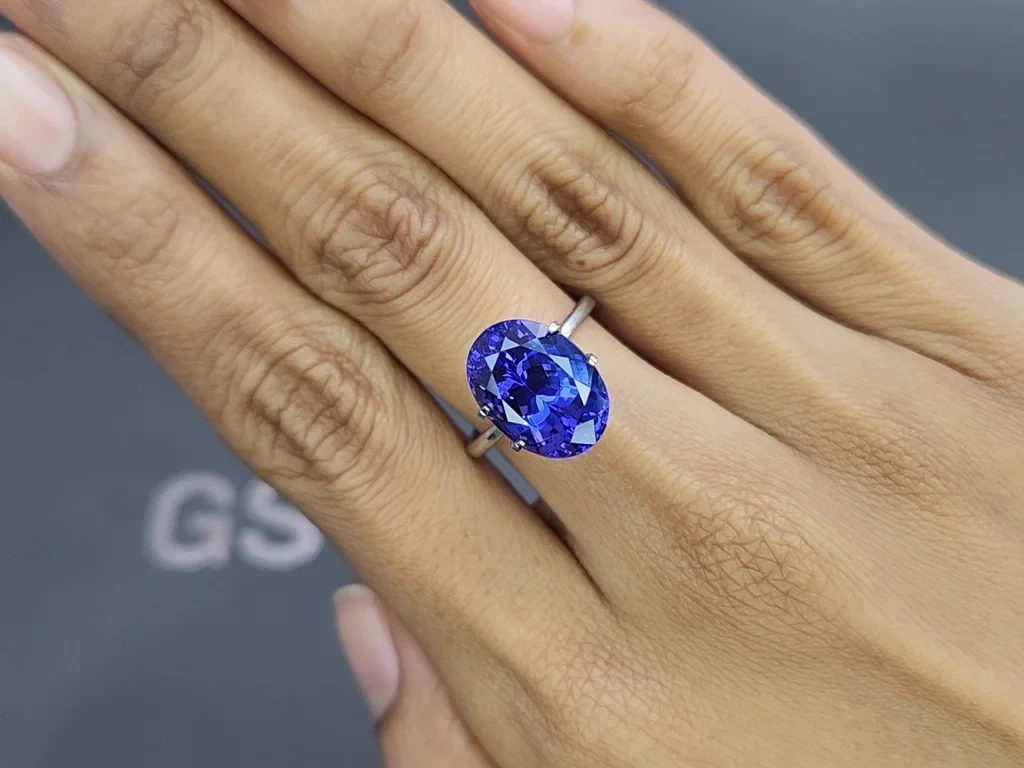 Танзанит в огранке овал 8,04 карат, Танзания Изображение №5