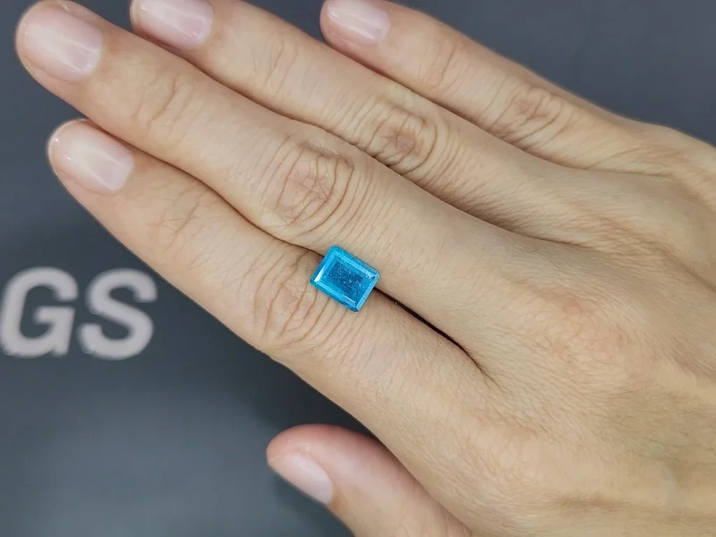 Негретый турмалин Параиба в огранке октагон 1,74 карат, Бразилия  Изображение №2