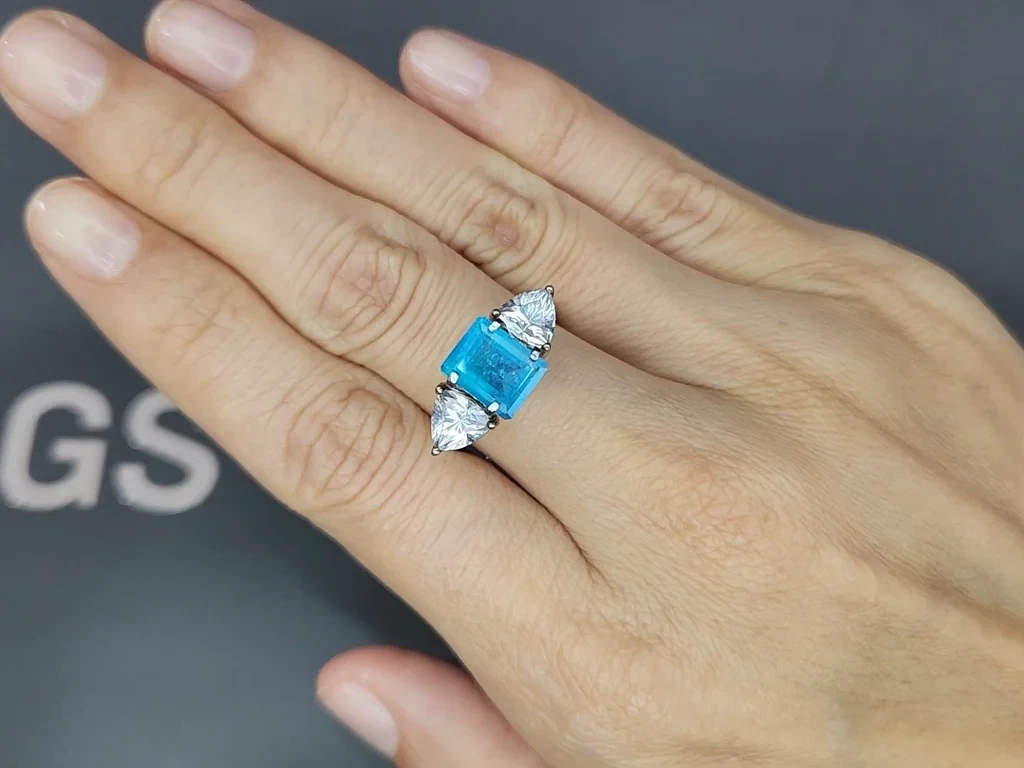 Негретый турмалин Параиба в огранке октагон 1,74 карат, Бразилия  Изображение №4