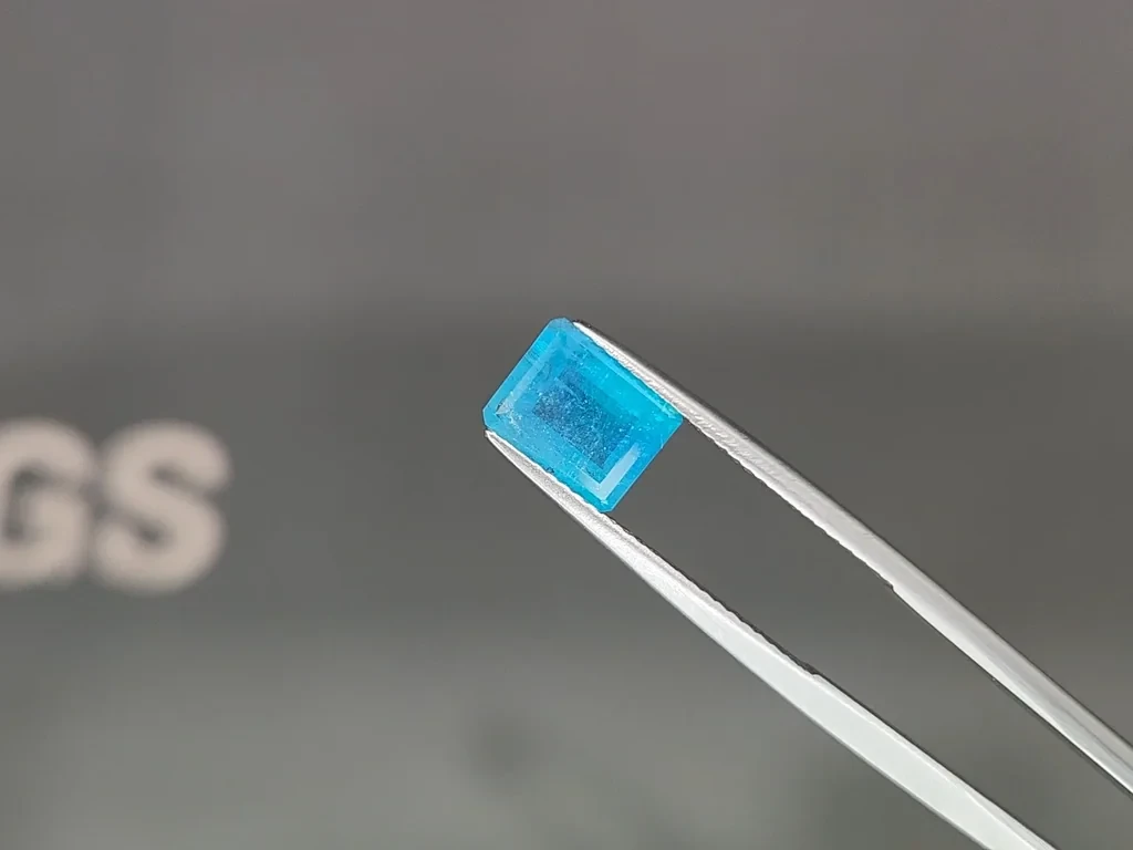 Негретый турмалин Параиба в огранке октагон 1,74 карат, Бразилия  Изображение №3