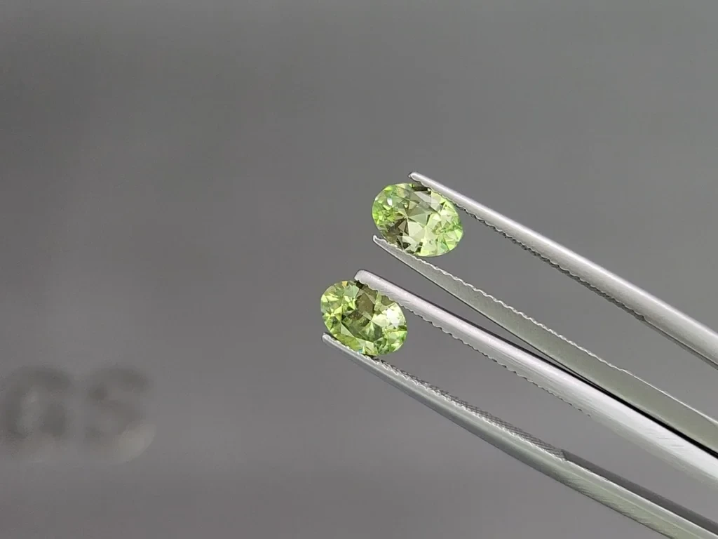 Пара гранатов гроссуляр  в огранке овал 1.49 карат, Танзания Изображение №3