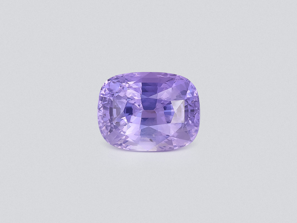Лавандовый негретый сапфир в огранке кушон 5,05 карат, Мадагаскар  Изображение №1