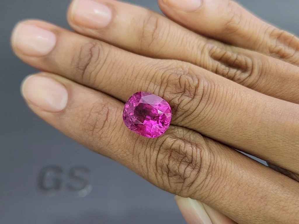 Турмалин рубеллит неоново-розовый в огранке кушон 7,98 карат, Афганистан Изображение №2