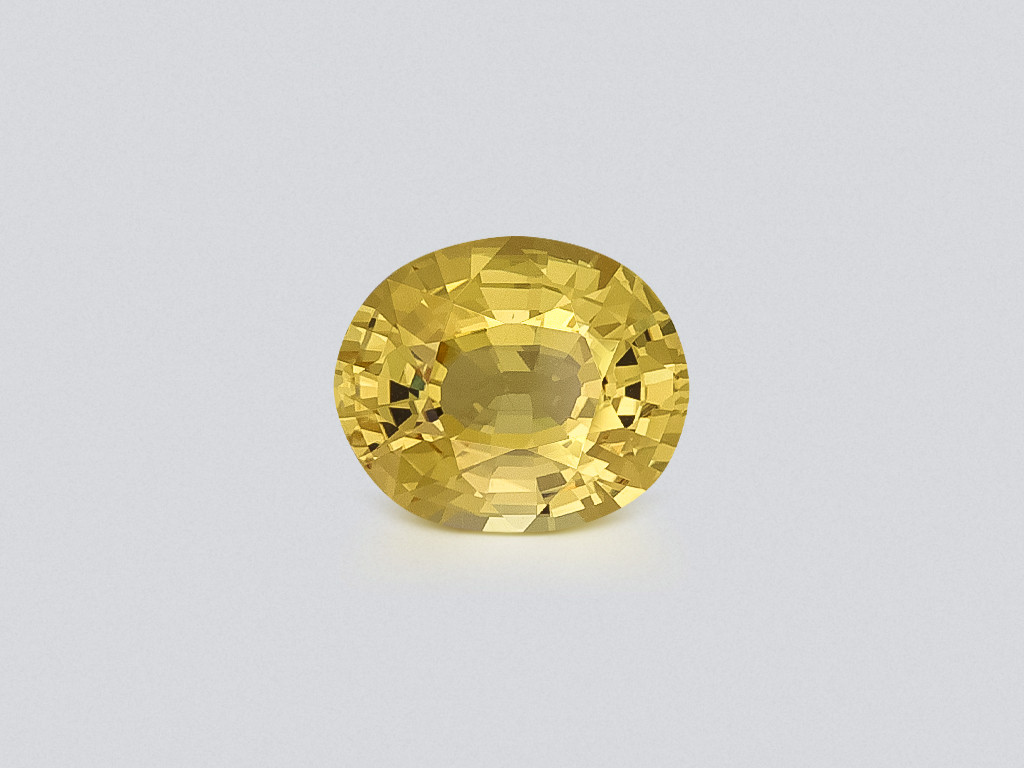 Негретый сапфир Vivid Yellow в огранке овал 1,57 карат, Шри-Ланка Изображение №1