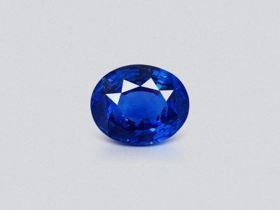 Негретый синий сапфир Royal Blue в огранке овал 10,08 карат, Шри-Ланка  photo