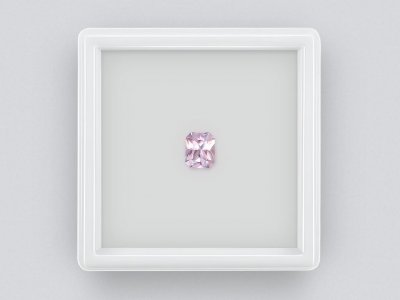 Розовый сапфир (Baby Pink) в огранке радиант 0,90 карата, Мадагаскар photo