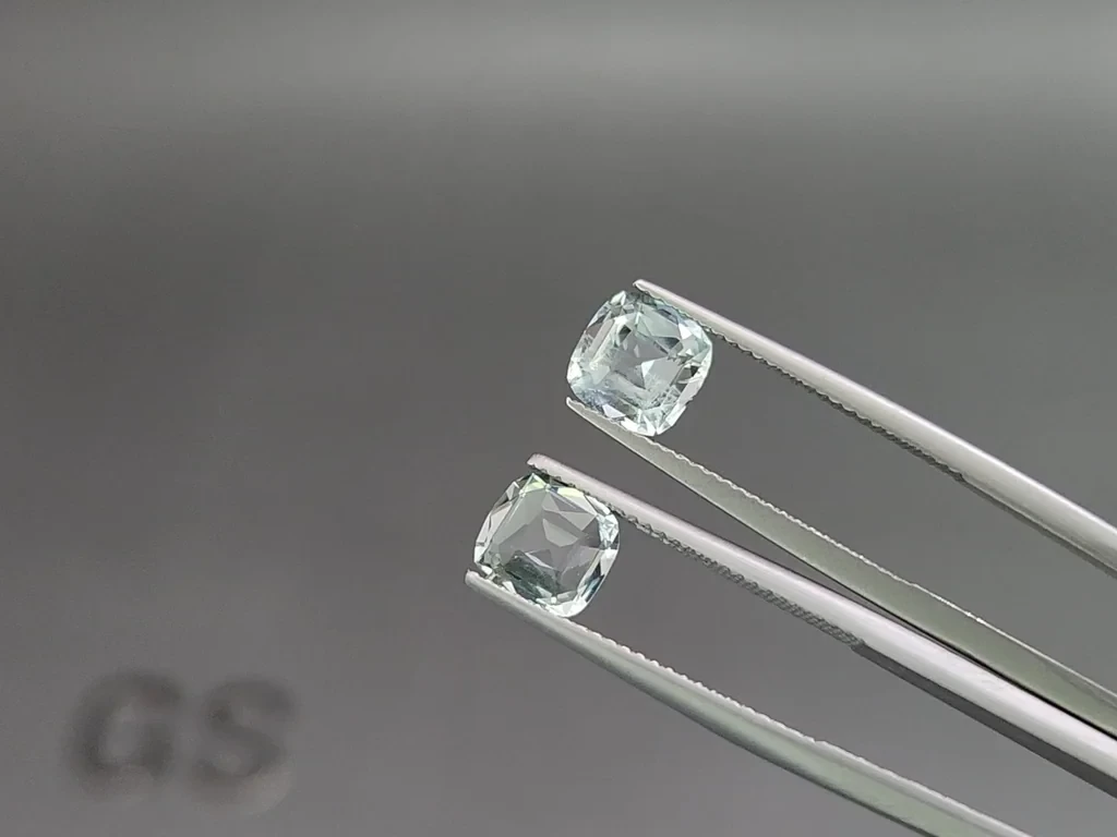 Сет аквамаринов в огранке кушон 3,33 карат, Мадагаскар Изображение №4