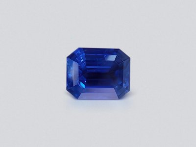 Коллекционный негретый кашмирский сапфир Intense Cornflower в огранке октагон 12,43 карат, Кашмир,( SSEF / Gubelin / GRS) photo