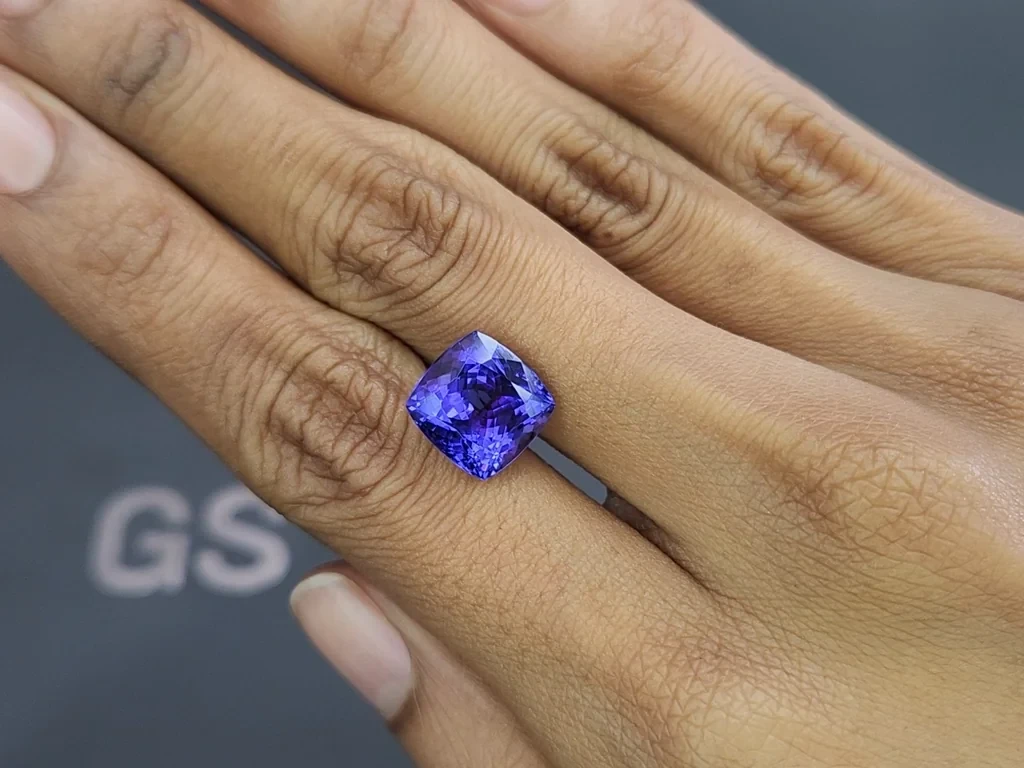 Танзанит в огранке кушон 7,07 карат, Танзания Изображение №2