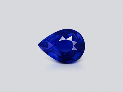 Негретый сапфир Royal Blue в огранке груша 5,07 карата, Мадагаскар photo