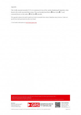 Сертификат Пара изумрудов Muzo Vivid Green в огранке октагон 7,08 карат, Колумбия 