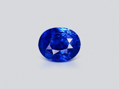 Негретый сапфир Royal Blue в огранке овал 6,67 карата, Шри-Ланка photo