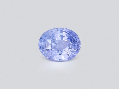 Негретый синий сапфир Pastel Blue в огранке овал 5,05 карата, Шри-Ланка  photo