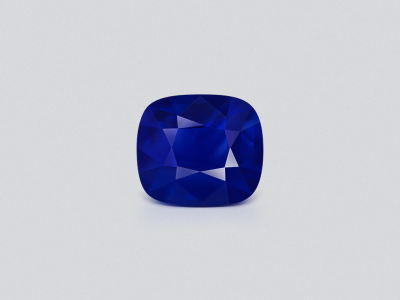 Сапфир Royal blue с эффектом рутилового шелка в огранке кушон 1,20 карат, Шри-Ланка photo