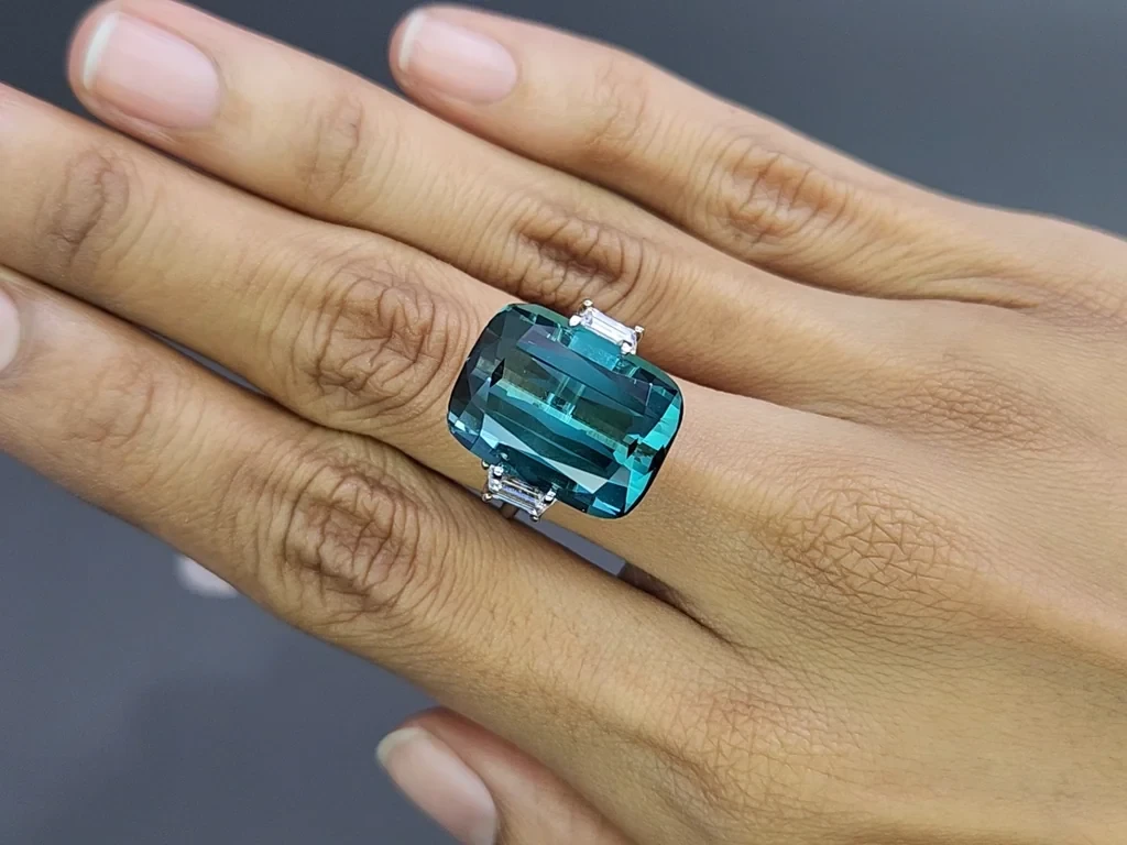 Турмалин Lagoon в огранке кушон 20,34 карат, Афганистан Изображение №5