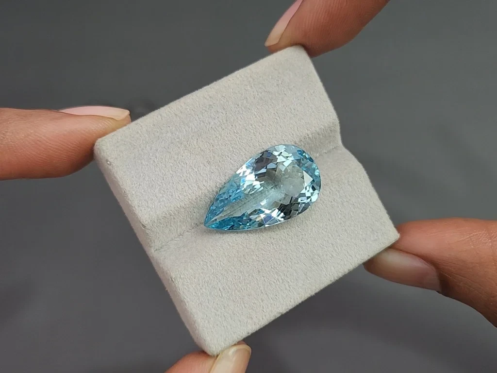 Аквамарин в огранке груша 10,74 карат, Мадагаскар Изображение №4