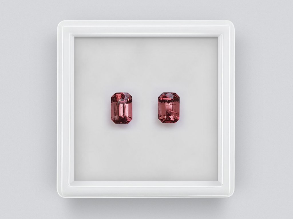 Пары красных турмалинов рубеллитов 1-3 карат, Нигерия Изображение №6