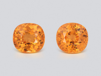 Пара спессартинов Fanta color в огранке кушон 6,50 карат, Африка photo