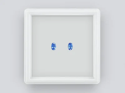 Пара сапфиров цвета Royal Blue в огранке овал 0,54 карат, Шри-Ланка photo