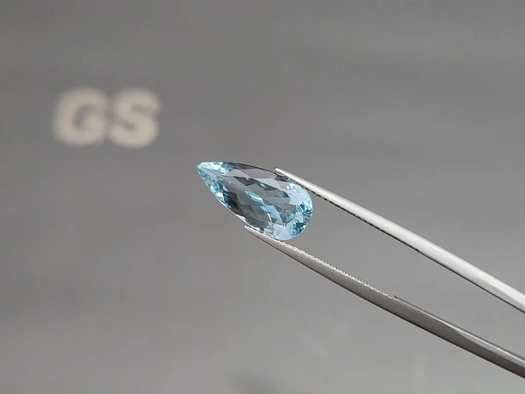 Аквамарин в огранке груша 2,75 карат, Мадагаскар Изображение №3