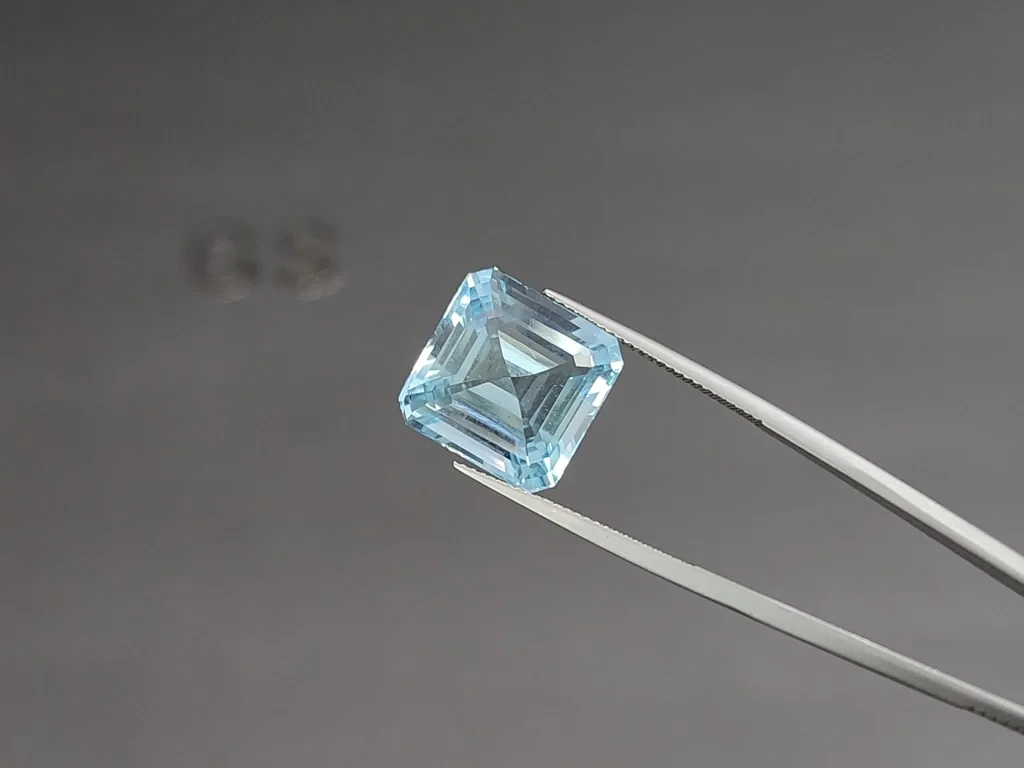 Аквамарин в огранке ашер 12,85 карат, Мадагаскар Изображение №3
