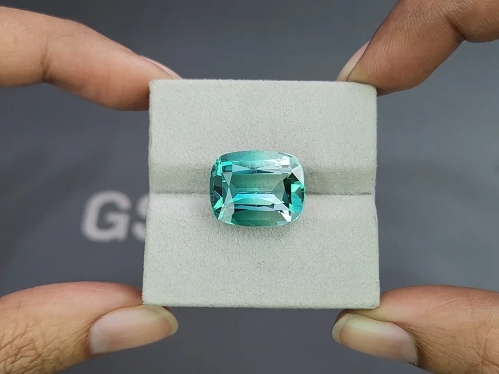 Турмалин Bi-color в огранке кушон 14,23 карат, Афганистан  Изображение №4