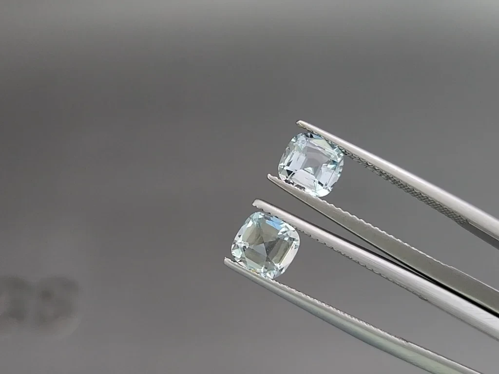 Сет аквамаринов в огранке кушон 2,89 карат, Мадагаскар Изображение №4