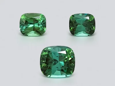 Комплект индиголитов в огранке кушон 5,66 карат photo