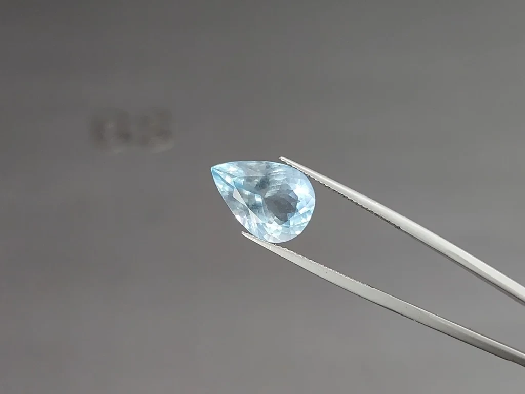 Аквамарин в огранке груша 6,53 карат, Мадагаскар Изображение №3