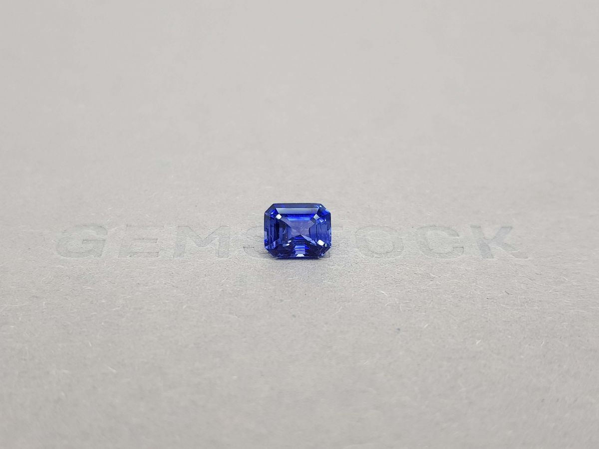 Синий цейлонский сапфир в огранке октагон 1,64 карата фото №1