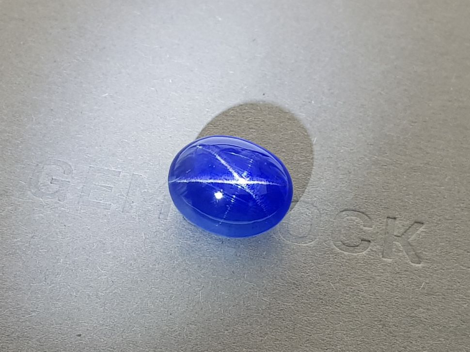 Звездчатый сапфир цвета Royal Blue без облагораживания 19,17 карат, Шри-Ланка, GRS Изображение №2