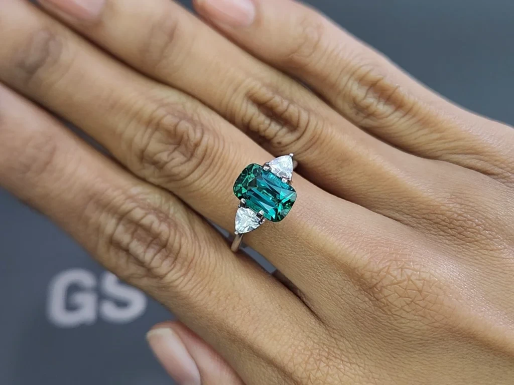 Турмалин Lagoon в огранке кушон 3.40 карат, Афганистан Изображение №5