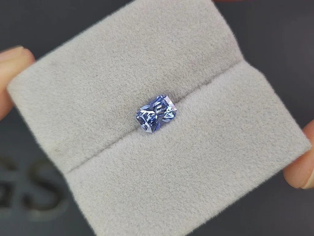 Голубой сапфир (Pastel Blue) в огранке радиант 1,11 карата, Шри-Ланка Изображение №4